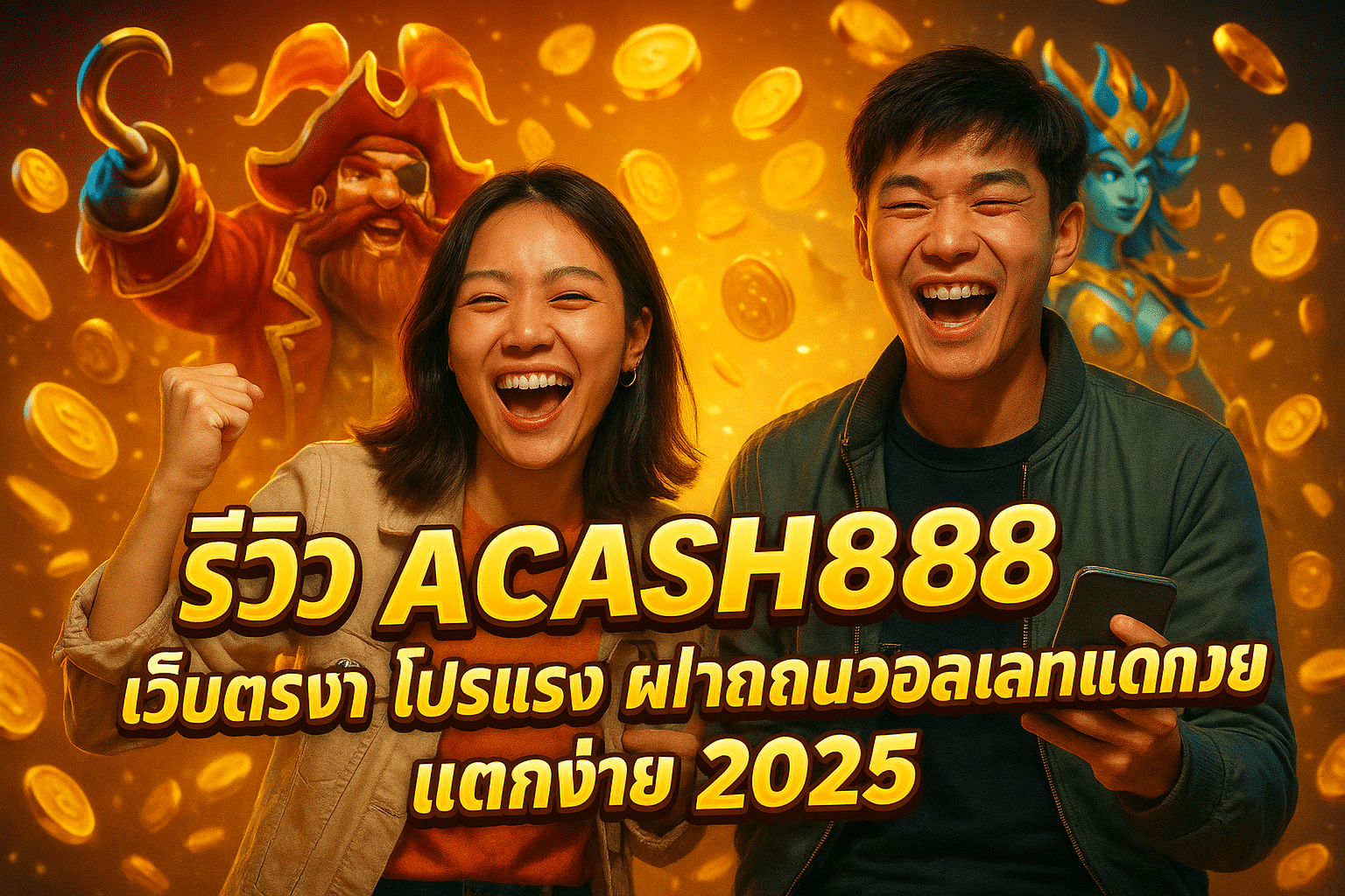 รีวิว ACASH888 เว็บตรง โปรแรง ฝากถอนวอเลท แตกง่าย 2025